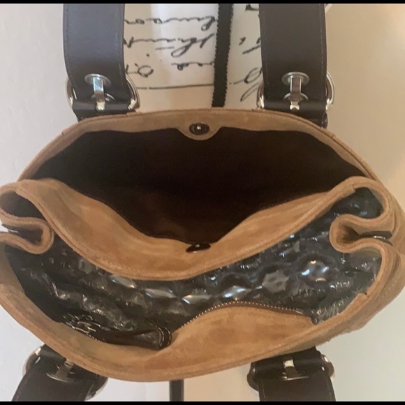 π€ Authentic Coach Suede Satchel Bag Purse - Great Condition π€ - Picture 6 of 11